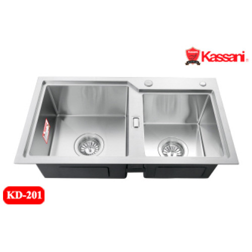 CHẬU RỬA INOX 2 HỘC KASSANI KD-201